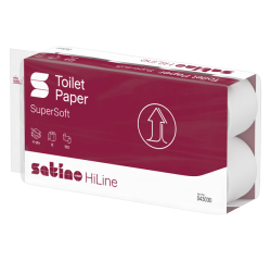 Toiletpapier Satino MT1 HiLine 4-laags 8x150 vel wit 043030