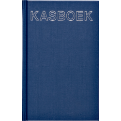 Kasboek 103x165mm 192blz 1 kolom blauw