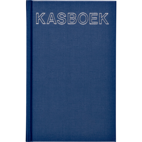 Kasboek 103x165mm 192blz 1 kolom blauw