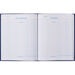 Livre de caisse 165x210mm 96 pages 2 colonnes bleu