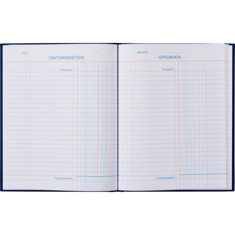 Livre de caisse 165x210mm 96 pages 2 colonnes bleu