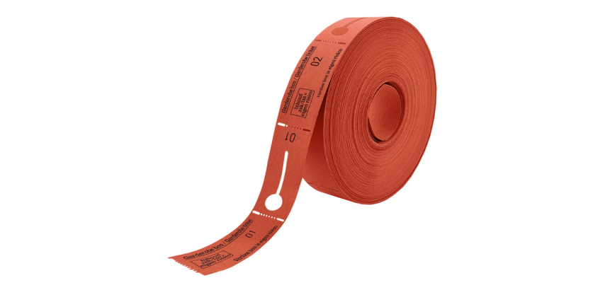 Garderobenmarke Combicraft 2x Nr. 1-500rot