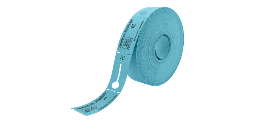 Ticket vestiaire Combicraft 2x nr 1-500 bleu