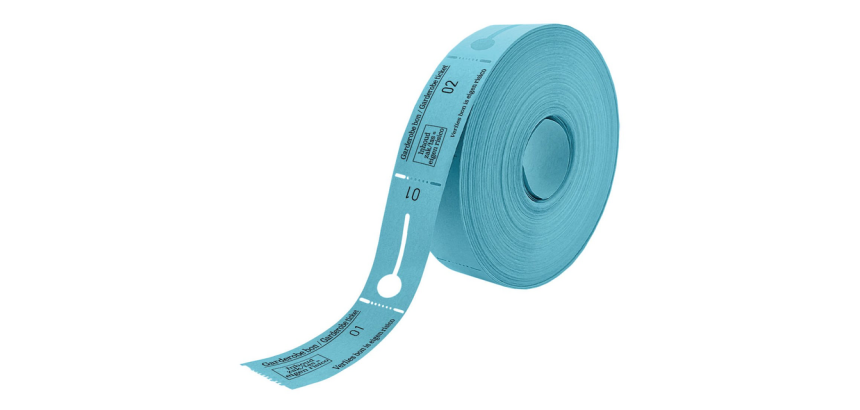 Coat check ticket Combicraft 2x nr 1-500 blue