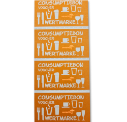 Consumption voucher CombiCraft UV security 500 pieces orange