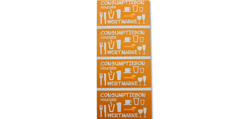 Consumption voucher CombiCraft UV security 500 pieces orange