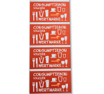 Verzehrgutschein CombiCraft UV-Sicherheit 500 Stück rot