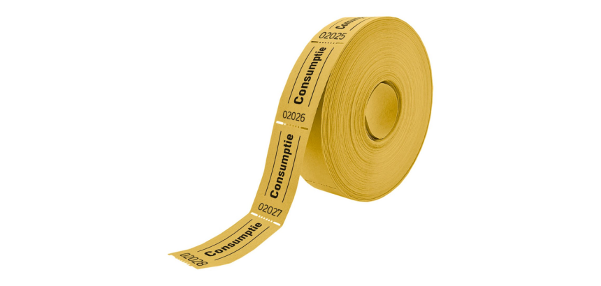 CombiCraft Consumption Voucher 57x30mm double-sided 2x 1000 pieces yellow