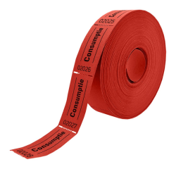Consumption voucher CombiCraft 57x30mm double-sided 2x 1000 pieces red
