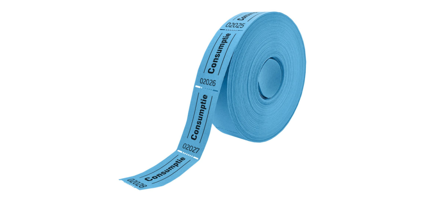 Consumption voucher CombiCraft 57x30mm double-sided 2x 1000 pieces blue