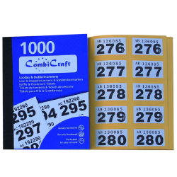 Ticket vestiaire CombiCraft 6 carnets 1000 pièces assorti