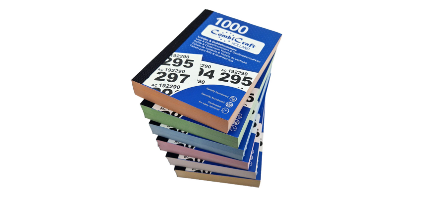 Coat check ticket CombiCraft number 1-1000 6 booklets