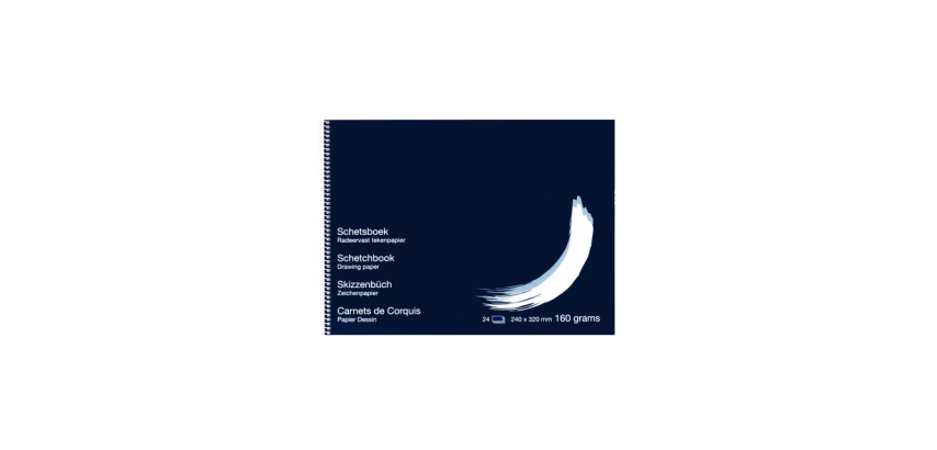 Schetsboek Papyrus 240x320mm 160gr 24 vel