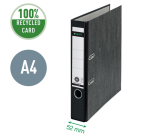 <strong>Leitz 1050 180° A4 50mm Lever Arch File</strong> recycled black cardboard
