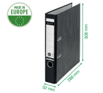 <strong>Leitz 1050 180° A4 50mm Lever Arch File</strong> recycled black cardboard