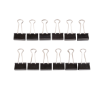 MAUL 215 Foldback Paper Clips 25mm Black Pack of 12
