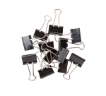 MAUL 215 Foldback Paper Clips 25mm Black Pack of 12