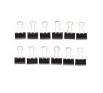 MAUL 215 Foldback Paper Clips 13mm Black - Pack of 12