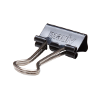 Pince à papier MAUL 215 Foldback 19mm noir 12 pièces