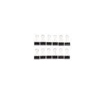 Pince à papier MAUL 215 Foldback 19mm noir 12 pièces