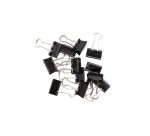 Pince à papier MAUL 215 Foldback 19mm noir 12 pièces