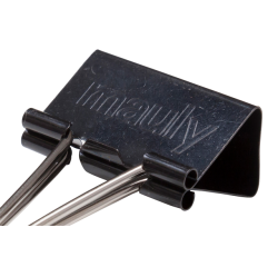 Pince à papier MAUL 215 Foldback 32mm noir 12 pièces