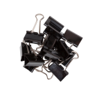 Pince à papier MAUL 215 Foldback 32mm noir 12 pièces