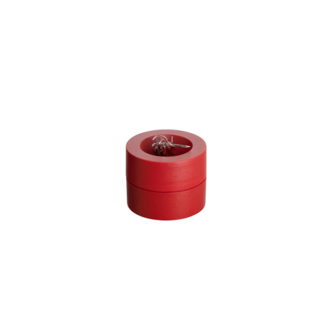 Papercliphouder MAUL Pro magnetisch Ø73x60mm rood