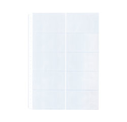 Pochette Kangaro A4 23 perf PP 0.12mm pour 10 cartes de visite 10 pièces