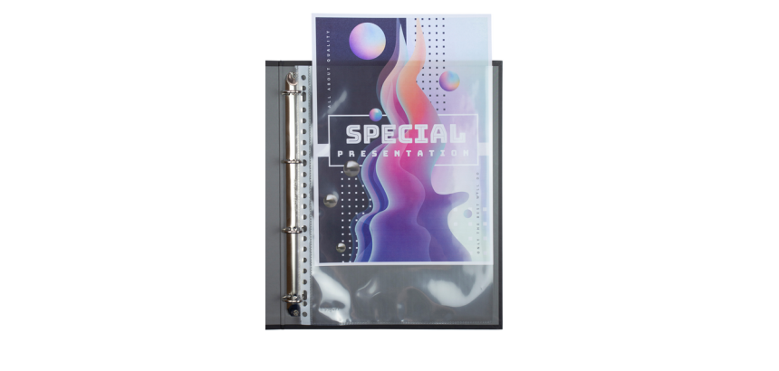 Pochette Kangaro A4 23 perforations PP 0,12mm lisse 10 pièces