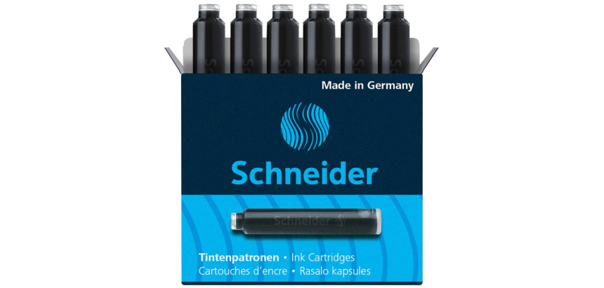 Inktpatroon Schneider din zwart doos à 6 stuks