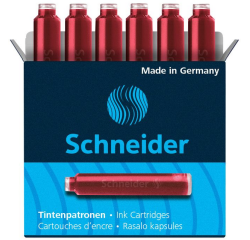 Cartouche d’encre Schneider DIN rouge boîte 6 pièces