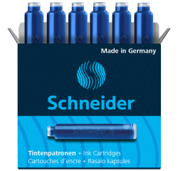 Inktpatroon Schneider din blauw doos à 6 stuks