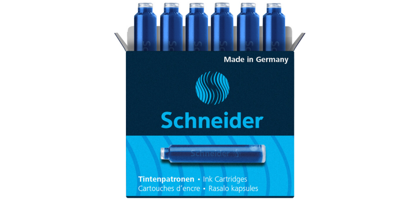 Schneider ink cartridge DIN blue box of 6 pieces