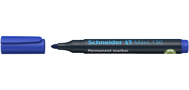 Permanent marker Schneider Maxx 130 rond 1-3mm blauw