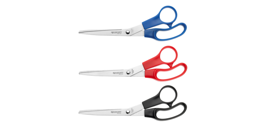 Ciseaux Westcott 210mm inox assorti 3 pièces