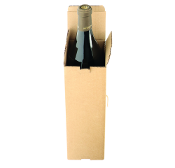 Verzenddoos fles IEZZY karton bruin 90x90x360mm