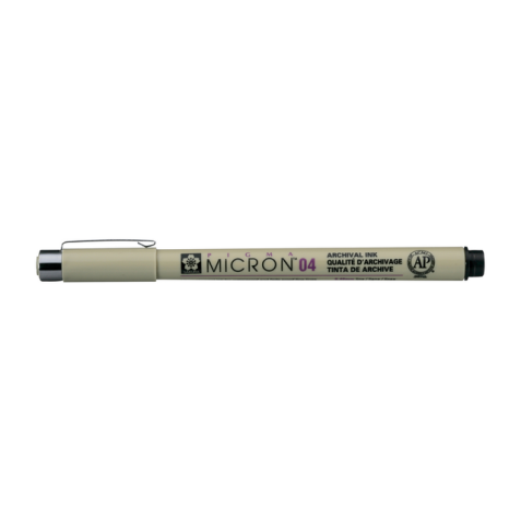 Fineliner Sakura Pigma Micron 04 0.4mm zwart