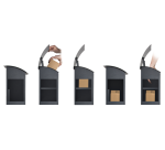 Pakketbrievenbus Malmo 360x260x505mm zwart