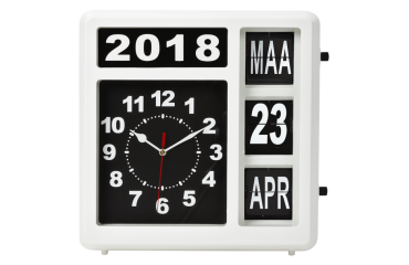 Horloge murale Perel analogique 310x310mm version néerlandaise blanc