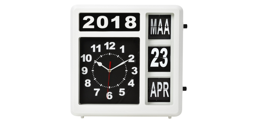 Wall Clock Perel Analog 310x310mm Dutch Version White