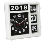 Horloge murale Perel analogique 310x310mm version néerlandaise blanc