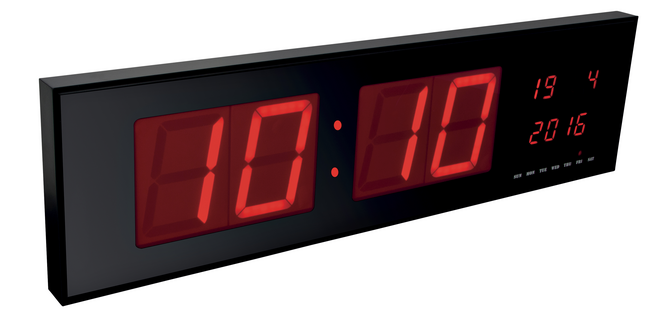 Perel wall clock with LED display