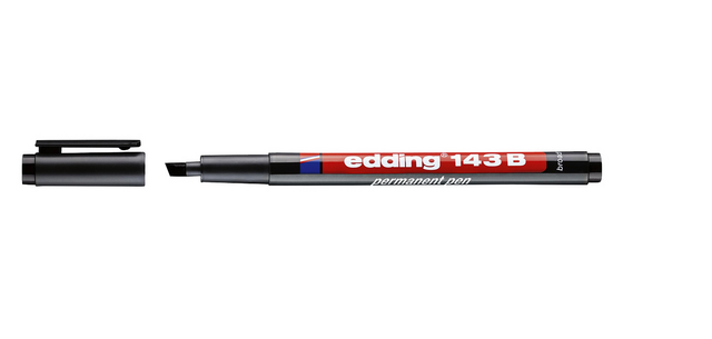 Edding 143 chisel 1-3mm black marker