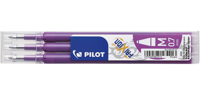 Recharge roller PILOT FriXion Medium violet 3 pièces