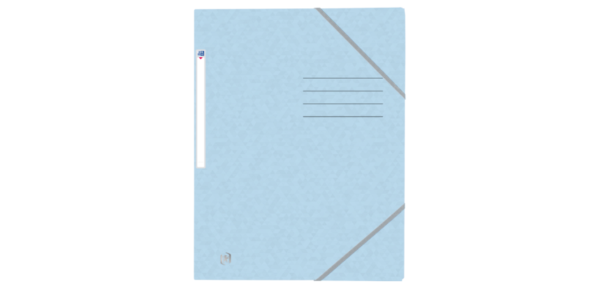 Chemise à élastique Oxford Top File+ A4 pastel bleu