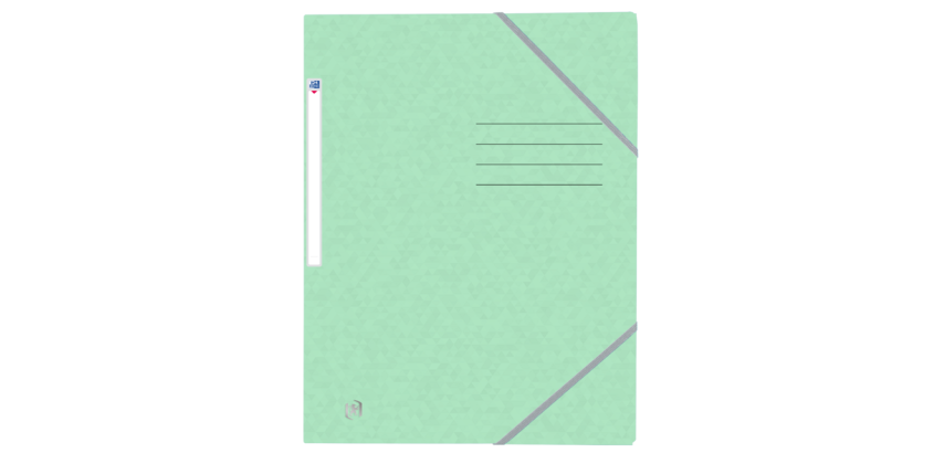 Elastomap Oxford Top File+ A4 3 kleppen 390gr pastel groen