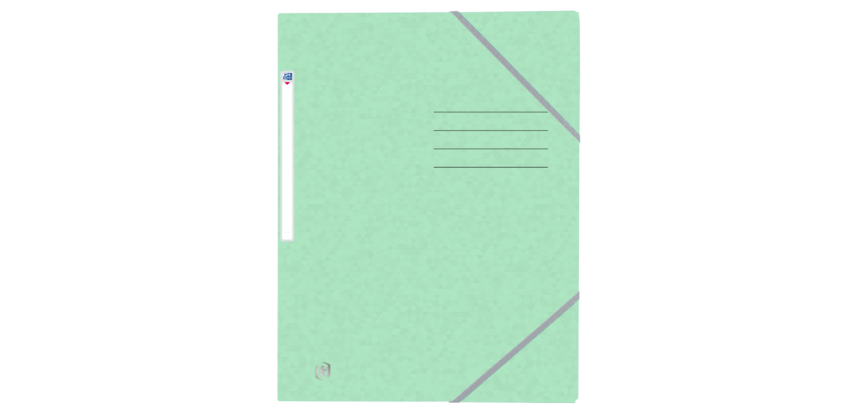 Oxford Top File+ A4 Pastel Green Elasticated Folder