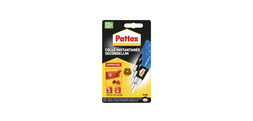 Pattex Quick Glue Super Gel 3g Blister 2+1 Free