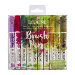 Feutre pinceau Talens Ecoline botanique assorti blister 10 pièces